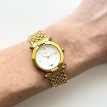 Load image into Gallery viewer, Vintage Christian Dior Gold-Plated Ladies&#39; Quartz Watch with White Dial
