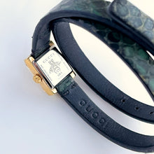 Load image into Gallery viewer, Boxed Gucci G Frame Watch with Square Mother of Pearl Dial and Double Green Leather Wristband
