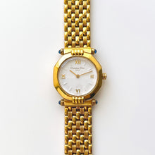 Load image into Gallery viewer, Vintage Christian Dior Gold-Plated Ladies&#39; Quartz Watch with White Dial
