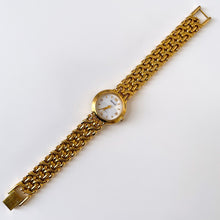 Load image into Gallery viewer, Vintage Ladies&#39; Ingersoll Quartz Watch with Intricate Gold-Tone Bracelet and White Dial
