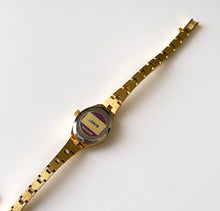 Load image into Gallery viewer, Gold-Tone Accurist Ladies Quartz Watch with Black Oval Dial
