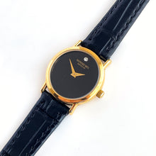 Load image into Gallery viewer, Ladies&#39; Gold-Plated Raymond Weil Quartz Watch with Leather Strap and Black Dial
