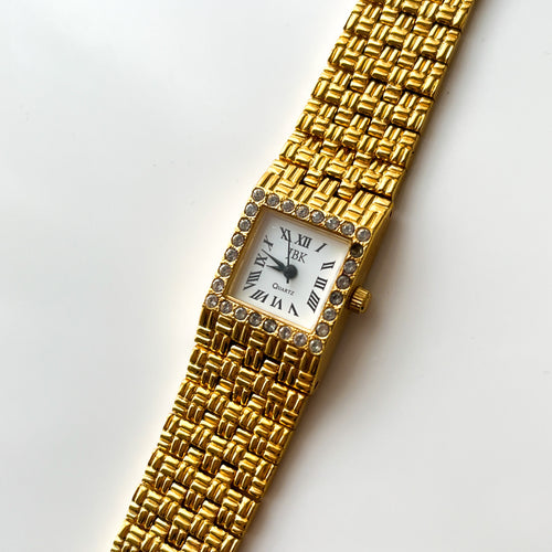 Camrose & Kross JBK Collection Jackie Kennedy Vintage 24k Gold-Plated Quartz Watch