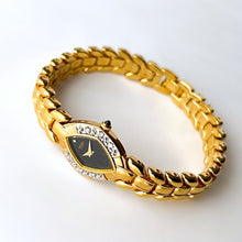 Load image into Gallery viewer, Rare Vintage 1993 Gold-Plated Ladies&#39; Seiko Quartz Watch With Diamond Bezel
