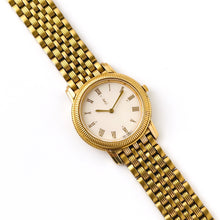 Load image into Gallery viewer, Vintage 90s Yves Saint Laurent Ladies&#39; Quartz Watch with Gold-Plated Bracelet and White Dial
