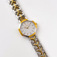 Load image into Gallery viewer, Vintage 90s Yves Saint Laurent Ladies&#39; Quartz Watch with Two-Tone Bracelet and White Octagon Dial
