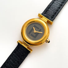 Load image into Gallery viewer, Ladies&#39; Vintage 90s Gold-Plated Fendi Quartz Watch with Black Dial
