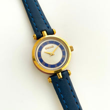 Load image into Gallery viewer, Vintage 1990 Ladies&#39; Gucci Stack Quartz Watch with Blue and Beige Dial
