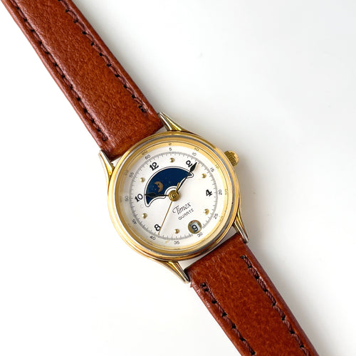 Vintage Timex Sun & Moon Phase Quartz Watch