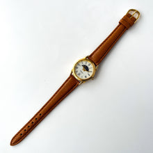 Load image into Gallery viewer, Vintage Constant Sun &amp; Moon Phase Quartz Watch with Light Brown Leather Strap
