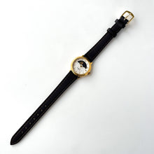 Load image into Gallery viewer, Vintage Constant Sun &amp; Moon Phase Quartz Watch with Dark Brown Leather Strap
