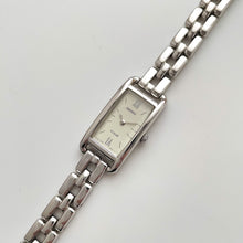 Load image into Gallery viewer, Vintage 1990s Silver-Tone Ladies&#39; Seiko Tissé Quartz Watch With Rectangular Dial
