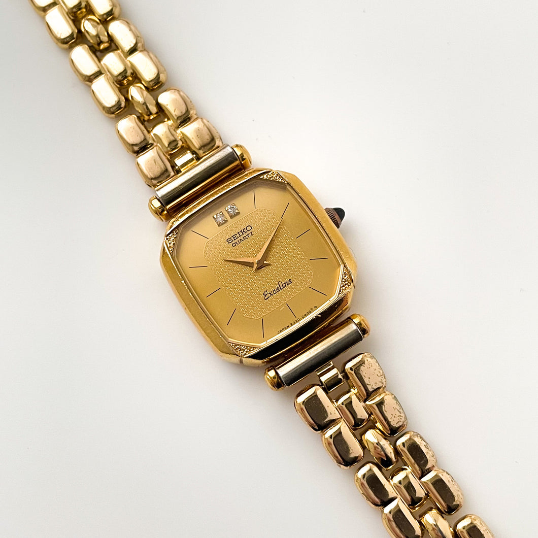 Vintage 1990s Gold-Plated Ladies' Seiko Exceline Quartz Watch