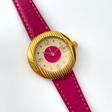 Load image into Gallery viewer, Vintage 90s Gold-Plated Yves Saint Laurent Ladies&#39; Quartz Watch with Pink Leather Strap - Boxed
