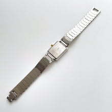 Load image into Gallery viewer, Vintage 90s Yves Saint Laurent Ladies&#39; Tank-Style Quartz Watch with Two-Tone Bracelet
