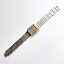 Load image into Gallery viewer, Vintage 90s Yves Saint Laurent Ladies&#39; Tank-Style Quartz Watch with Two-Tone Bracelet
