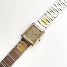 Load image into Gallery viewer, Vintage 90s Yves Saint Laurent Ladies&#39; Tank-Style Quartz Watch with Two-Tone Bracelet
