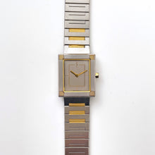 Load image into Gallery viewer, Vintage 90s Yves Saint Laurent Ladies&#39; Tank-Style Quartz Watch with Two-Tone Bracelet
