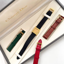 Load image into Gallery viewer, Rare Boxed Vintage Dior &quot;La Parisienne&quot; Quartz Watch with 4 Interchangeable Straps
