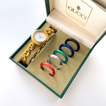 Load image into Gallery viewer, Rare Boxed 90s Gucci Quartz Watch with Interchangeable Bezels
