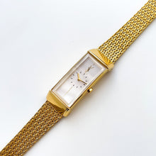 Load image into Gallery viewer, Vintage 90s Yves Saint Laurent Ladies&#39; Quartz Watch with Gold-Plated Bracelet and White Dial
