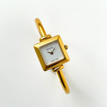 Load image into Gallery viewer, 90s Gold-Plated Gucci Bangle Watch with Square Dial
