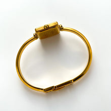 Load image into Gallery viewer, 90s Gold-Plated Gucci Bangle Watch with Square Dial
