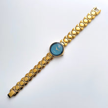 Load image into Gallery viewer, Rare 1990s Gold-Plated Seiko Exceline Quartz Watch with Metallic Blue Dial
