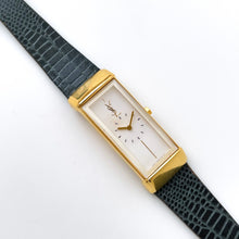 Load image into Gallery viewer, Vintage 90s Yves Saint Laurent Ladies&#39; Quartz Watch with Gray Leather Strap and White Dial
