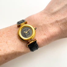 Load image into Gallery viewer, Ladies&#39; Vintage 90s Gold-Plated Fendi Quartz Watch with Black Dial
