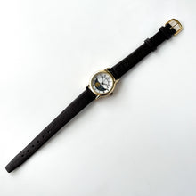 Load image into Gallery viewer, Vintage Sun &amp; Moon Phase Quartz Watch with Dark Brown Leather Strap
