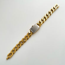 Load image into Gallery viewer, 1970 Vintage Gold-Tone Seiko Mechanical Watch with Curb Chain Bracelet and Rectangular Dial
