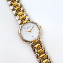 Load image into Gallery viewer, Vintage Two-Tone Christian Dior Ladies&#39; Quartz Watch with White Octagon Dial
