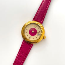 Load image into Gallery viewer, Vintage 90s Gold-Plated Yves Saint Laurent Ladies&#39; Quartz Watch with Pink Leather Strap - Boxed
