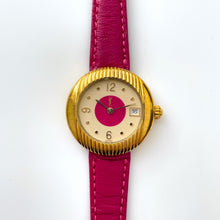 Load image into Gallery viewer, Vintage 90s Gold-Plated Yves Saint Laurent Ladies&#39; Quartz Watch with Pink Leather Strap - Boxed
