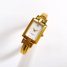 Load image into Gallery viewer, Vintage 1990s Gold-Plated Ladies&#39; Givenchy Bangle Quartz Watch with Rectangular Dial
