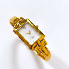 Load image into Gallery viewer, Vintage 1990s Gold-Plated Ladies&#39; Givenchy Bangle Quartz Watch with Rectangular Dial
