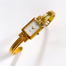 Load image into Gallery viewer, Vintage 1990s Gold-Plated Ladies&#39; Givenchy Bangle Quartz Watch with Rectangular Dial
