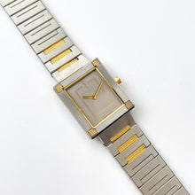 Load image into Gallery viewer, Vintage 90s Yves Saint Laurent Ladies&#39; Tank-Style Quartz Watch with Two-Tone Bracelet
