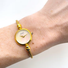 Load image into Gallery viewer, Vintage Ladies&#39; Gold-Tone Gucci Bangle Quartz Watch with Mother of Pearl Dial
