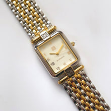 Load image into Gallery viewer, Vintage 1990s Unisex Two-Tone Givenchy ‘Life’ Quartz Watch with Rectangular Dial
