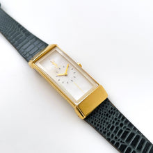 Load image into Gallery viewer, Vintage 90s Yves Saint Laurent Ladies&#39; Quartz Watch with Gray Leather Strap and White Dial
