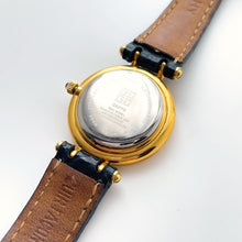 Load image into Gallery viewer, Vintage 1990s Gold-Plated Ladies&#39; Givenchy &#39;Griffe&#39; Quartz Watch with Black Leather Strap
