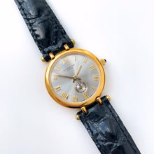 Load image into Gallery viewer, Vintage 1990s Gold-Plated Ladies&#39; Givenchy &#39;Griffe&#39; Quartz Watch with Black Leather Strap
