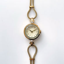 Load image into Gallery viewer, Elegant Gold-Plated Ladies&#39; Quartz Watch with Small Round Dial and Dainty Bracelet
