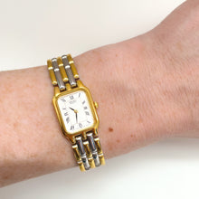 Load image into Gallery viewer, Vintage 1990s Two-Tone Ladies&#39; Seiko Quartz Watch With Tank-Like Dial and Roman Numerals
