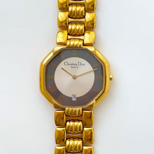 Load image into Gallery viewer, Vintage Gold-Plated Christian Dior Unisex Quartz Watch with Octagon Dial
