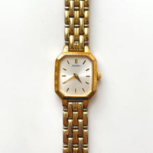 Load image into Gallery viewer, Vintage 1990s Gold-Tone Ladies&#39; Seiko Quartz Watch With Tank-Like Dial
