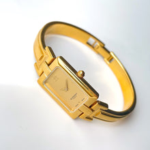 Load image into Gallery viewer, Vintage 1990s Gold-Plated Ladies&#39; Givenchy Bangle Quartz Watch with Rectangular Dial
