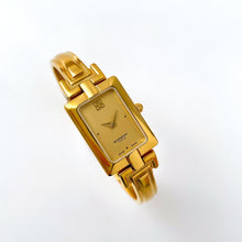 Load image into Gallery viewer, Vintage 1990s Gold-Plated Ladies&#39; Givenchy Bangle Quartz Watch with Rectangular Dial
